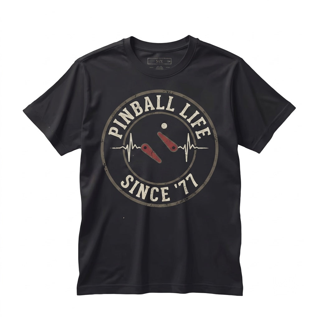 Pinball Heartbeat EKG Pulse Line Retro Arcade Machine Flipper Gamer Gift Unisex TShirt