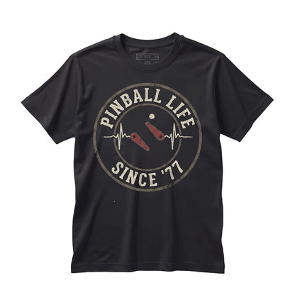 Pinball Heartbeat EKG Pulse Line Retro Arcade Machine Flipper Gamer Gift Unisex TShirt