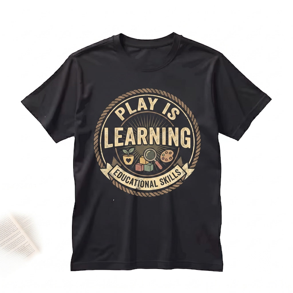 Play Is Fun Learning Preschool Teacher Groovy Classroom Early Education Gift Unisex TShirt