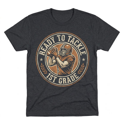 First Grade Football Back to School Sports Graphic Apparel for Kids Unisex TShirt