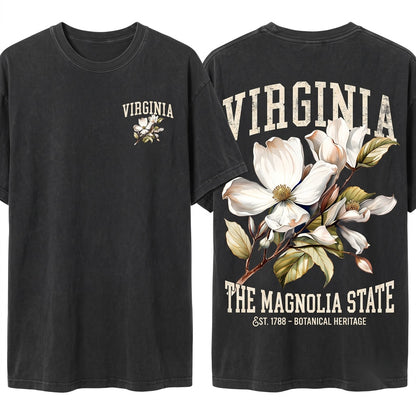 Virginia State Flower Botanical Gardening Travel Gift Mother Girlfriend Unisex Wash T-Shirt