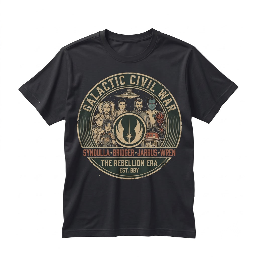 Ghost Crew Sci-Fi Rebellion Graphic Sweatshirt Hoodie Ezra Bridger Hera Syndulla Thrawn Kanan Sabine Jarrus Chopper Unisex TShirt