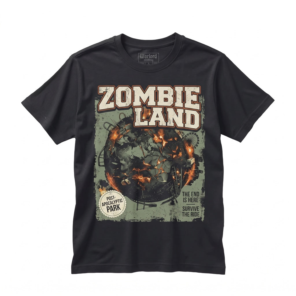 Zombie Apocalypse Comedy Movie Graphic Vintage Cotton Crewneck Unisex TShirt