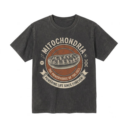 Vintage Mitochondria Science Biology Graphic 90s Academic Cell Diagram Geek Lab Humor STEM Unisex TShirt