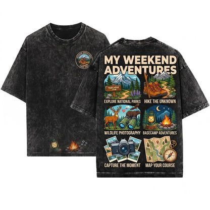 Things I Do In My Spare Time Nature Lover Outdoor Hobby Hiking Camper Adventure Seeker Wildlife Photography Map Unisex Wash