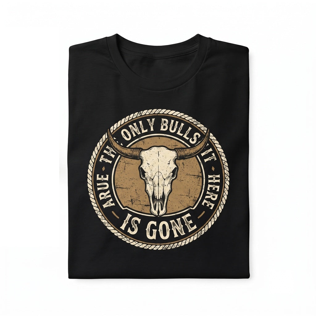 Funny Bull Sweatshirt Country Western Graphic Tee Unisex TShirt