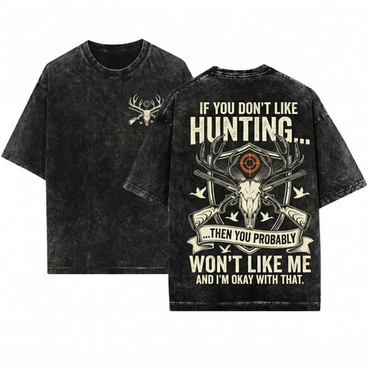 American Deer Hunter Fathers Day Gift Unisex Wash T-Shirt