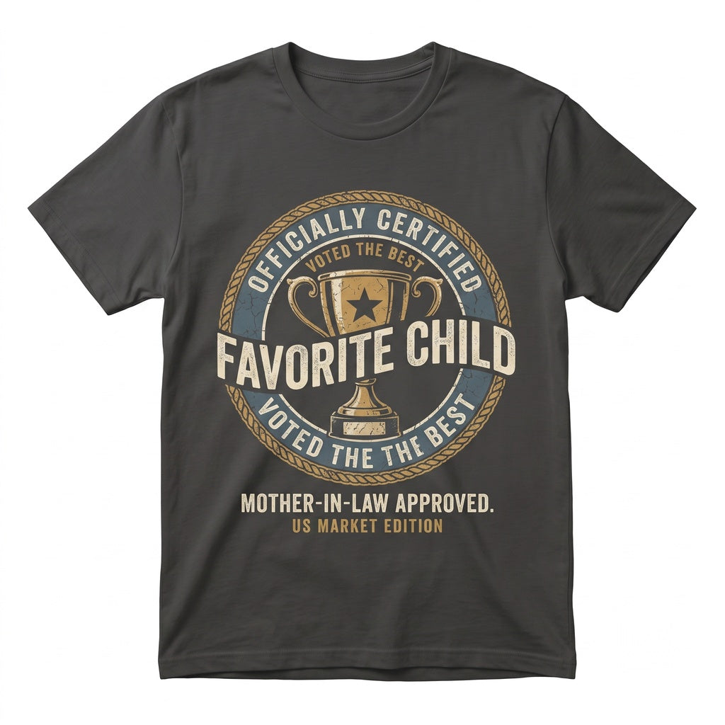 I’m My Mother-in-Law’s Favorite Child Funny Sarcastic Family Novelty Gift Apparel Unisex TShirt