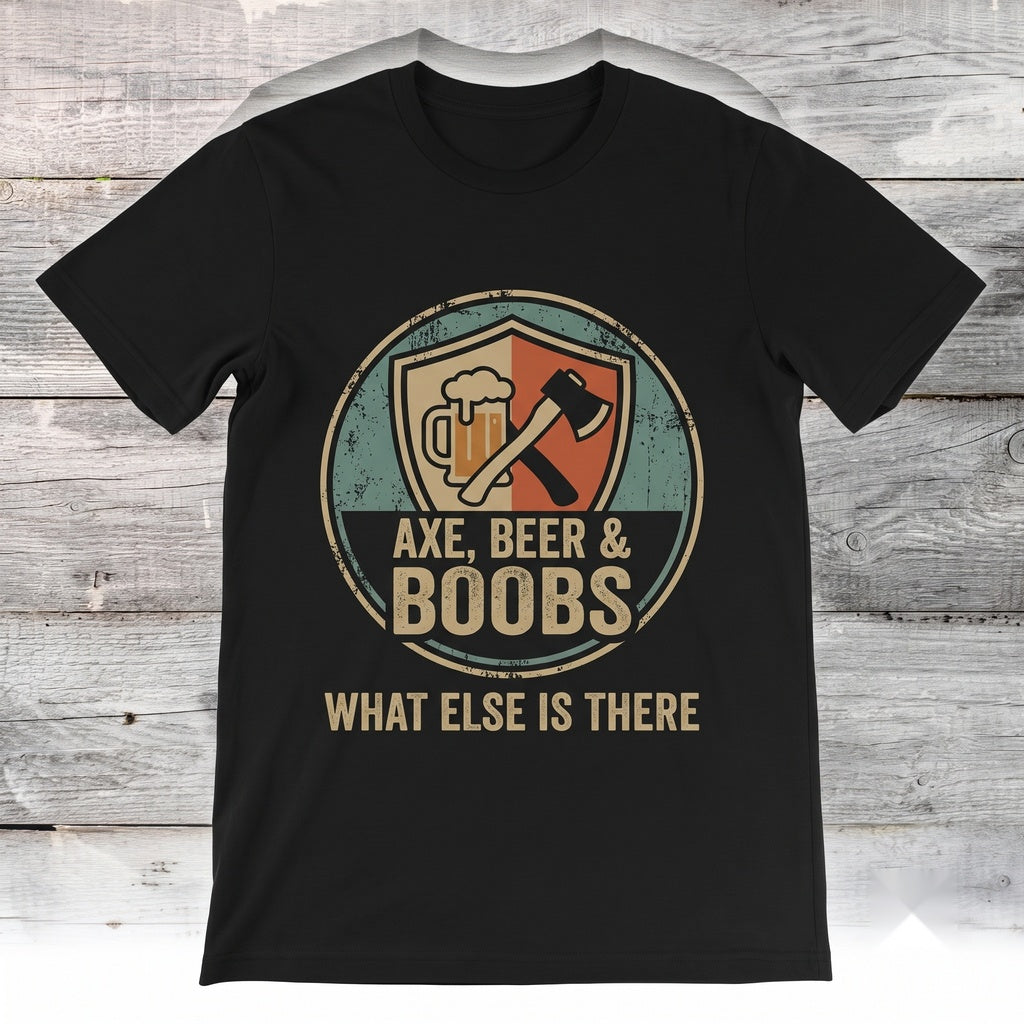 Funny Axe Throwing Beer Drinker Hatchet Thrower Gift Cool Hobby Tournaments Costume Present Unisex TShirt
