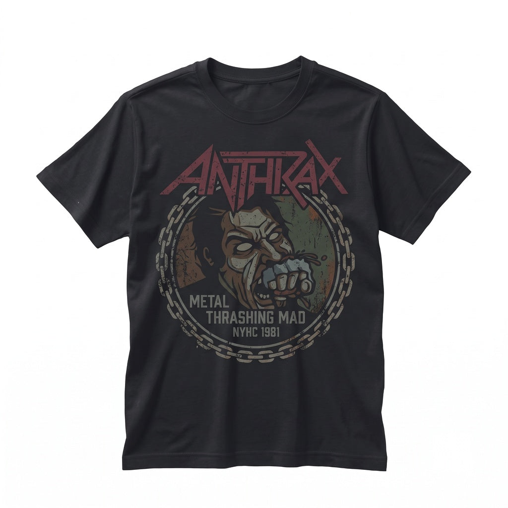 Anthrax Heavy Metal Band Logo Vintage Concert Graphic Unisex TShirt