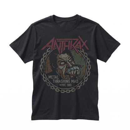 Anthrax Heavy Metal Band Logo Vintage Concert Graphic Unisex TShirt