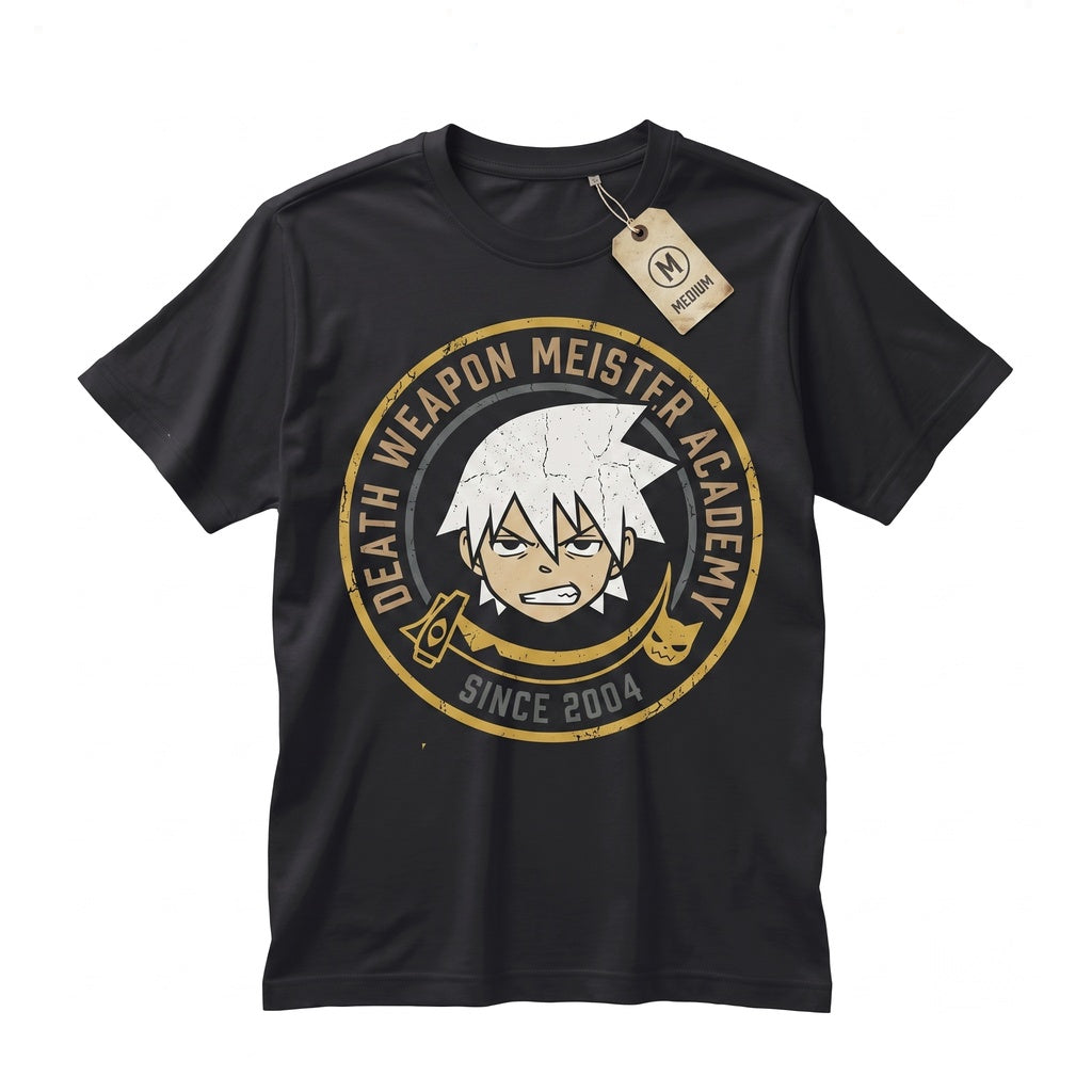 Anime Aesthetic Crona Maka Albarn Black Star Graphic Japanese Manga Cotton Jersey Short Sleeve Unisex TShirt
