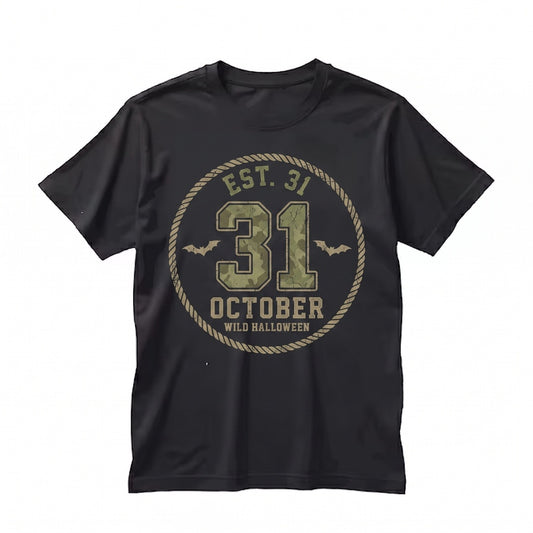 Vintage Duck Camo Halloween October 31 Fall Vibes Crewneck Unisex TShirt
