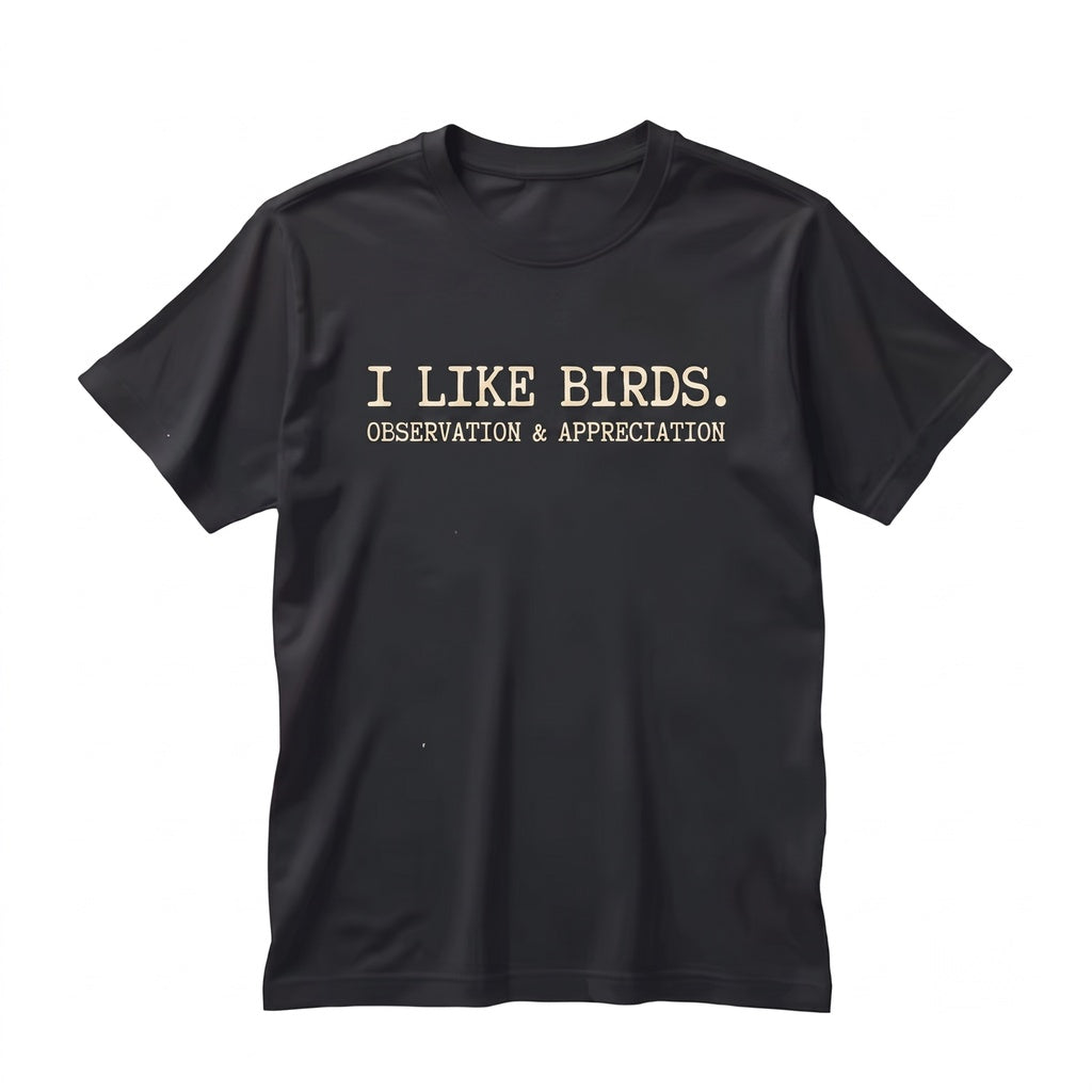 Minimalist Bird Watcher Graphic Top, Funny Nature Lover Aesthetic Apparel, Unisex TShirt
