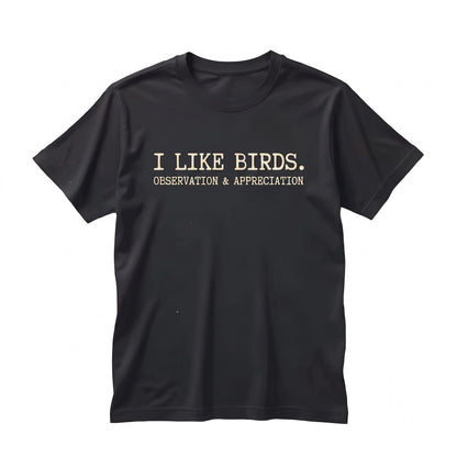 Minimalist Bird Watcher Graphic Top, Funny Nature Lover Aesthetic Apparel, Unisex TShirt