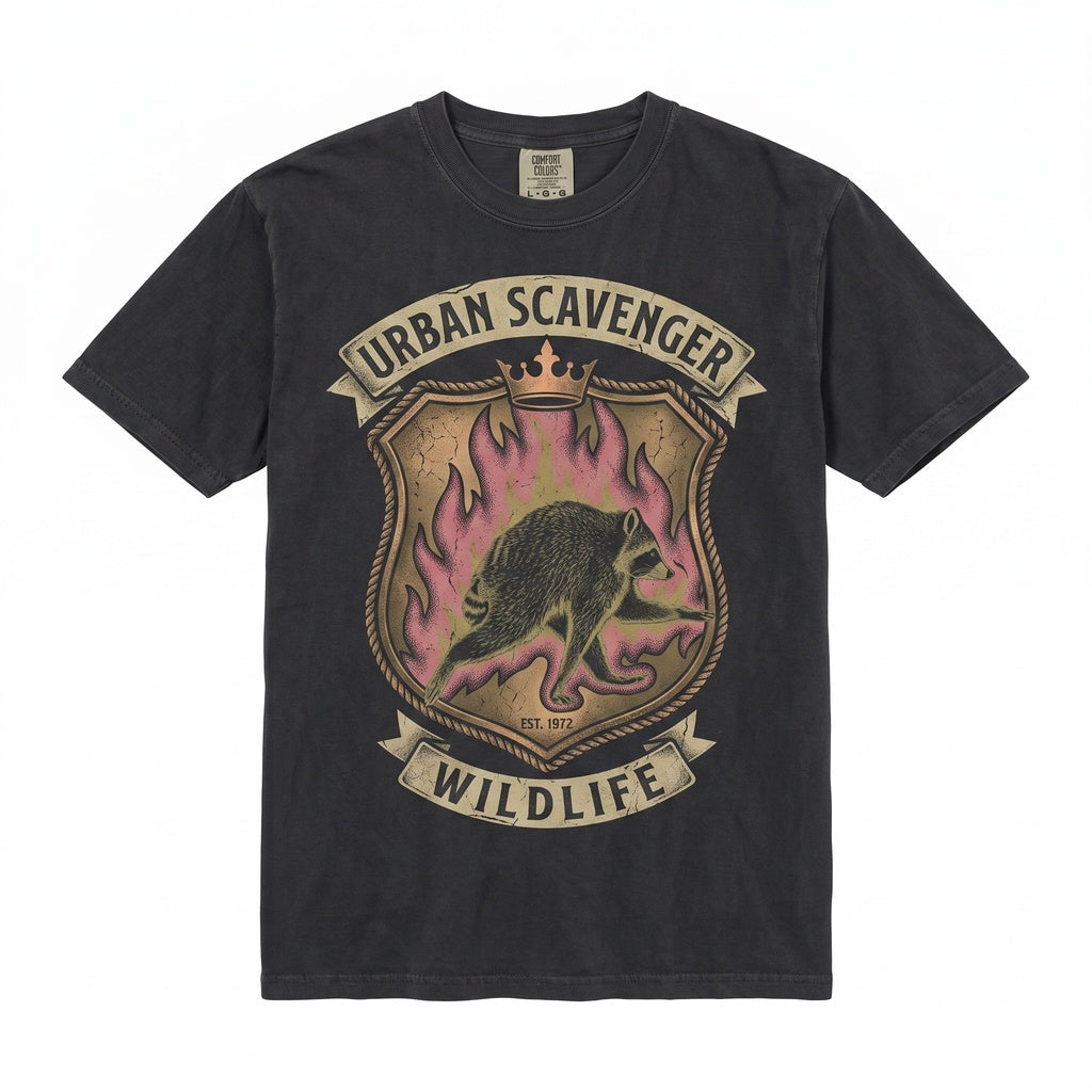 Jimothy Raccoon Pink Flame Graphic Viral Seattle Animal Top Unisex TShirt