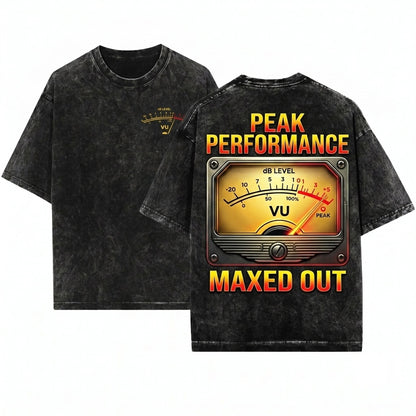Retro Classic Vintage VU Meter Decibel dB Sound Music Audio Gift Unisex Wash T-Shirt