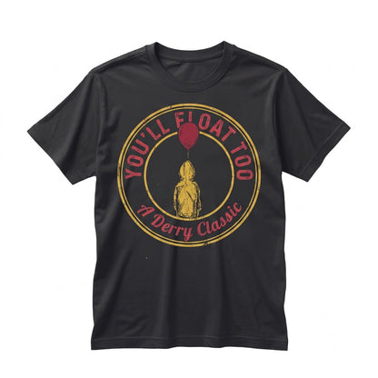 Youll Float Too Red Balloon Creepy Horror Movie Graphic Unisex TShirt