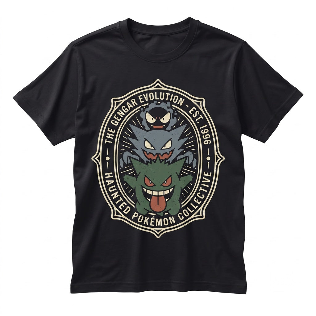 Gengar Haunter Gastly Ghost Evolution Anime Vintage Washed Sleeveless Gamer Gift Unisex TShirt