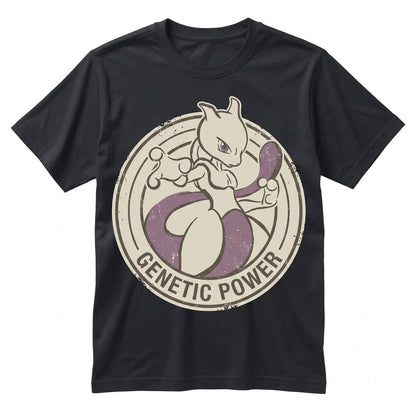 Mewtwo Japanese Ink Graphic Retro Anime Oversized Vintage Acid Wash Gamer Gift Unisex TShirt