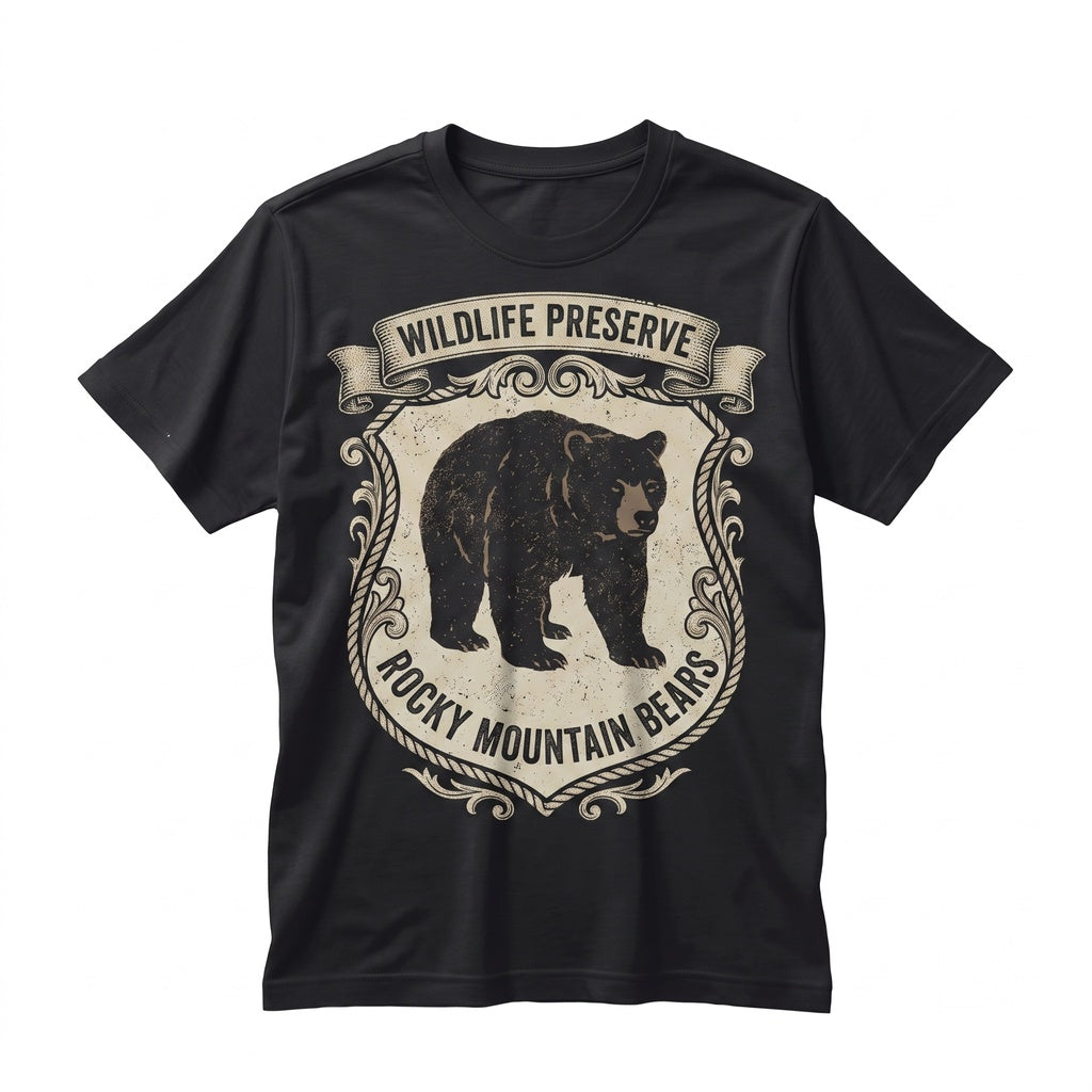 Retro Grizzly Bear Vintage Forest Graphic Wildlife Outdoors Unisex TShirt