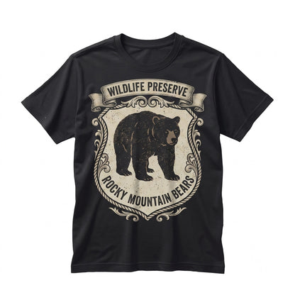 Retro Grizzly Bear Vintage Forest Graphic Wildlife Outdoors Unisex TShirt
