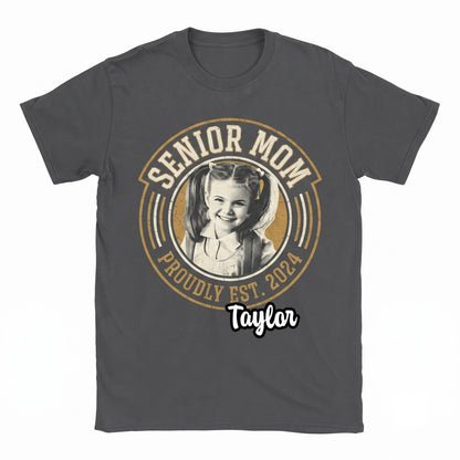 Custom Picture Class of 2027 Graduate Mom Dad Apparel Proud Family Present Unisex TShirt
