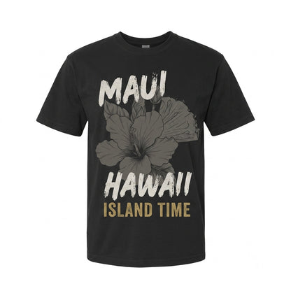 Maui Hawaii Pineapple Hibiscus Floral Tropical Beach Vacation Graphic Unisex TShirt