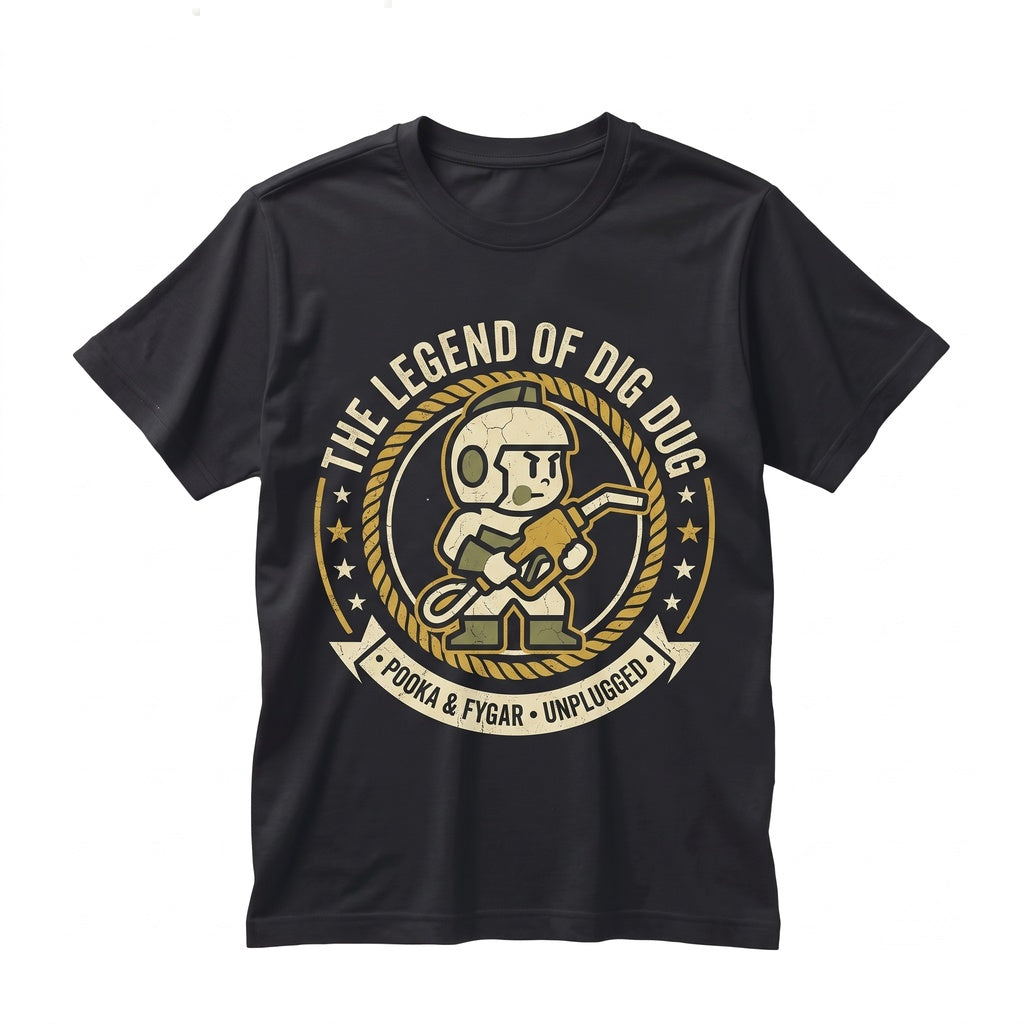 Vintage 80s Arcade Underground Miner Pixel Graphic Unisex TShirt