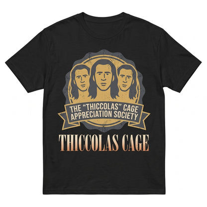 Thiccolas Cage Thicc Meme Pop Culture Comedy Graphic Apparel Unisex TShirt