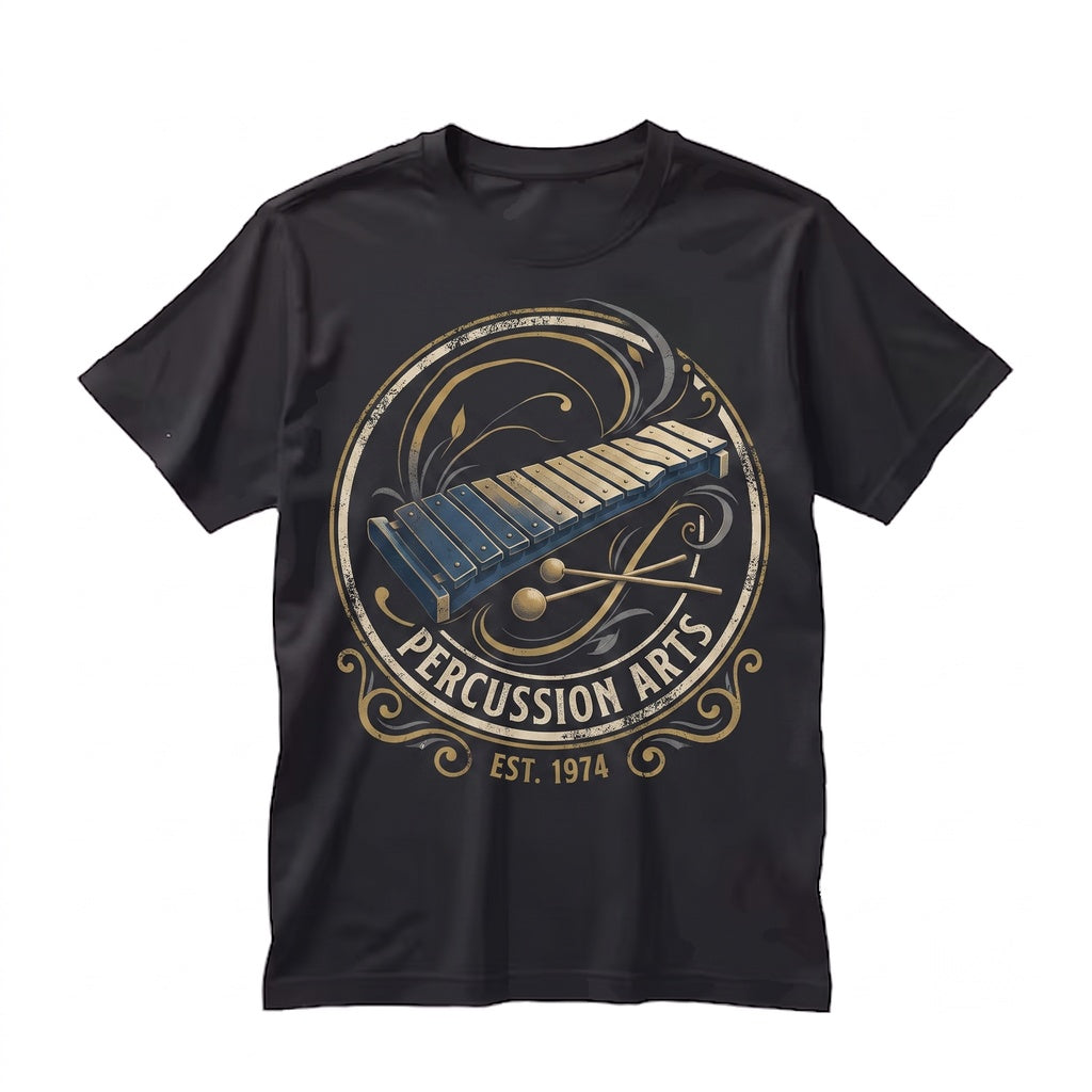 Blue Gold Xylophone Musical Instrument Graphic Percussion Unisex TShirt