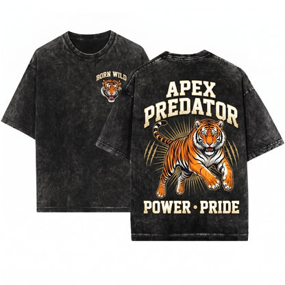 Tiger Pride Game Day Football Crew Neck Unisex Wash T-Shirt