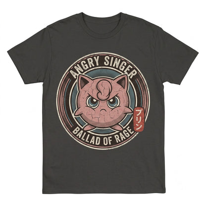 Vintage Mineral Wash Cute Singing Pink Monster Graphic Anime Gamer Gift Oversized Unisex TShirt