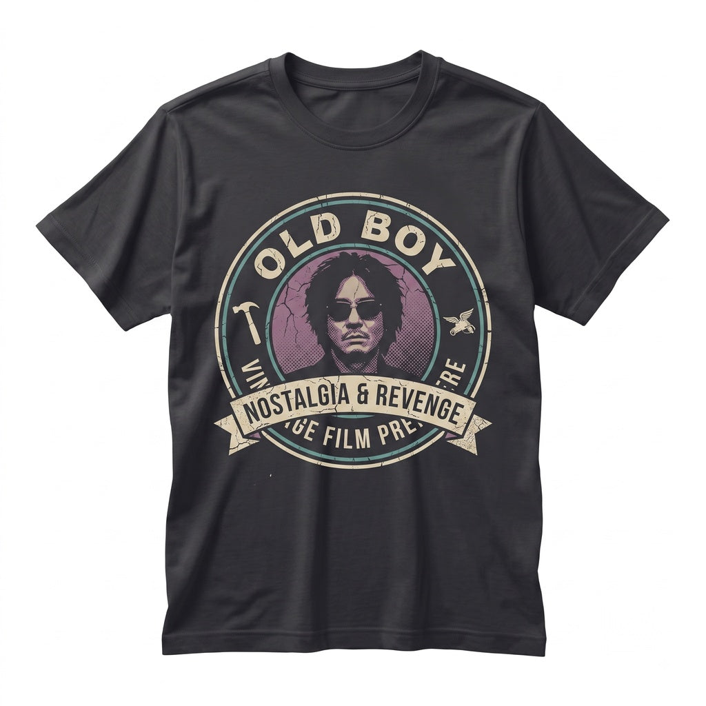 Vintage South Korean Cinema Old Boy Graphic Retro Y2K Cult Film Apparel Unisex TShirt