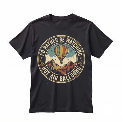 Hot Air Balloon Vintage Adventure Travel Scenic Graphic Cotton Unisex TShirt