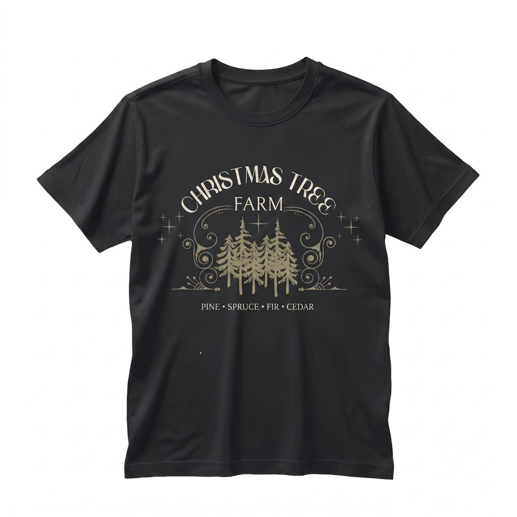 Christmas Tree Farm Vintage Cozy Winter Oversized Crewneck Sweater Unisex TShirt
