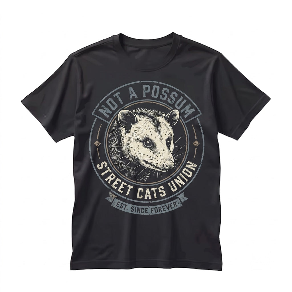 Funny I Love Cats Opossum Possum Graphic Retro Vintage Sarcastic Meme Gift Unisex TShirt