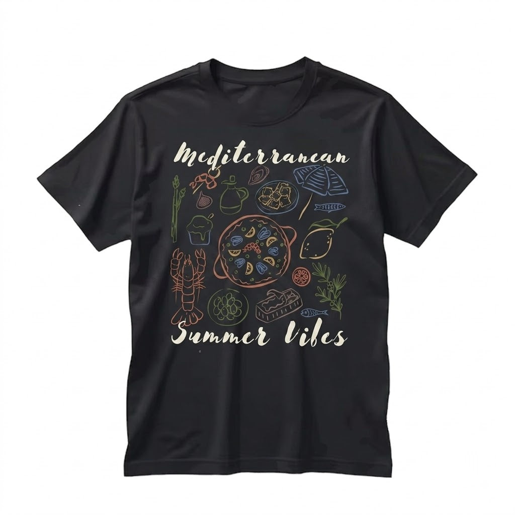 Italian Summer Graphic Coastal Mediterranean Beach Vacation Apparel Unisex TShirt