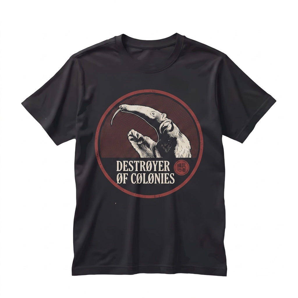 Destroyer of Colonies Anteater Graphic Vintage Funny Wildlife Crewneck Unisex TShirt