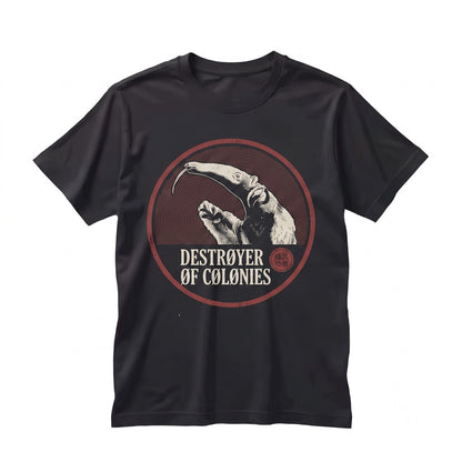 Destroyer of Colonies Anteater Graphic Vintage Funny Wildlife Crewneck Unisex TShirt