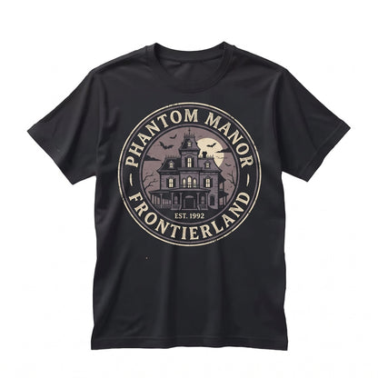 Vintage Phantom Manor Paris Theme Park Hitchhiking Ghosts Spooky Graphic Apparel Unisex TShirt