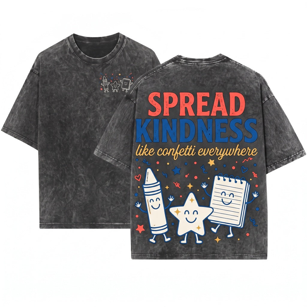 Kindness Classroom Graphic Positive Teacher Educator Appreciation Gift Inspirational Unisex Wash T-Shirt