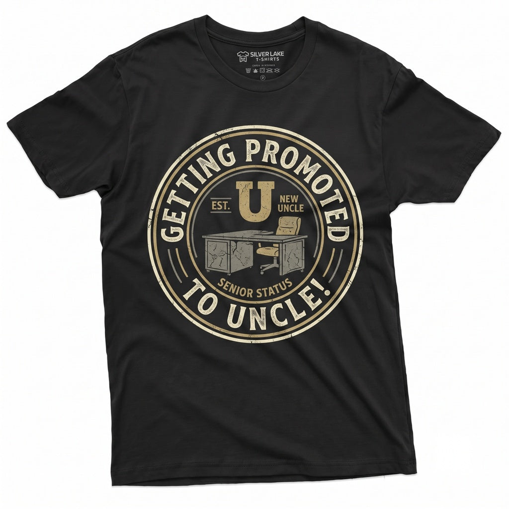 Promoted to Uncle Gender Reveal Party Announcement Pregnancy Gift for New Brother Unisex TShirt