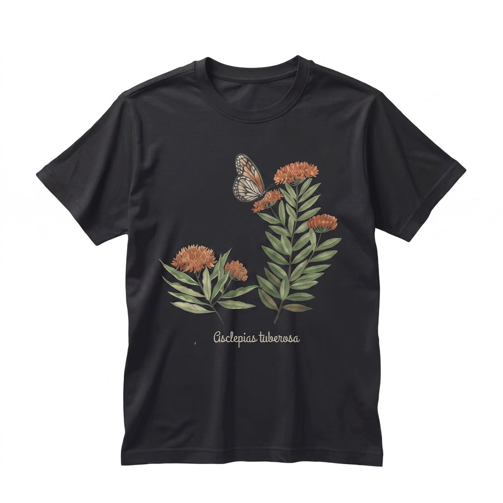 Monarch Butterfly Milkweed Native Botanic Eco Friendly Nature Lover Gift Gardener Apparel Unisex TShirt