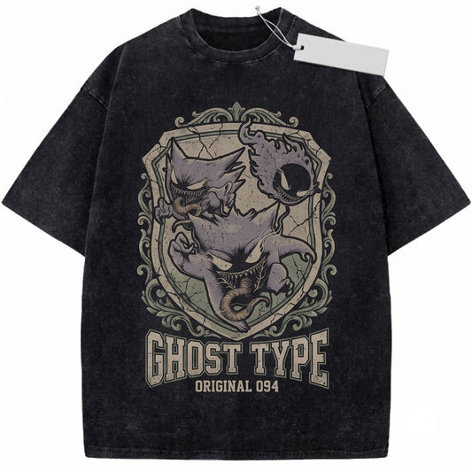 Vintage Wash Dark Ghost Evolution Graphic Anime Streetwear Gothic Apparel Unisex TShirt