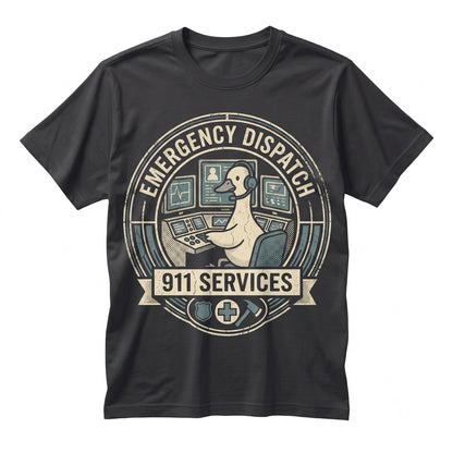 Silly Goose 911 Dispatcher Funny Emergency Call Operator Gift First Responder Mom Dad EMS Unisex TShirt