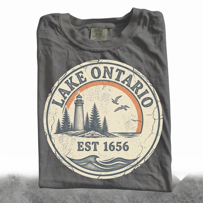 Vintage Great Lakes Ontario Canada Subtle Quiet Activism Travel Unisex TShirt