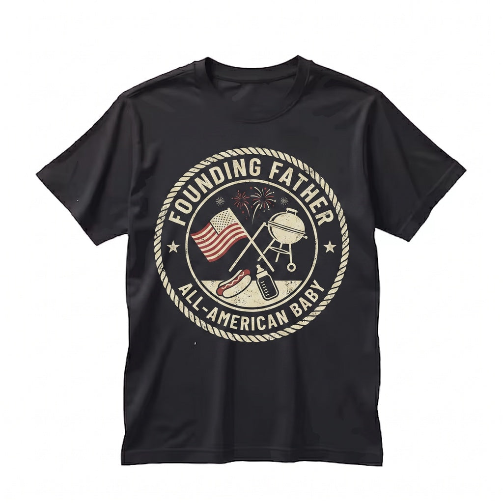 All American on the Way Pregnancy Announcement 4th of July Couple Matching Expecting Parents Patriotic Independence Day Unisex