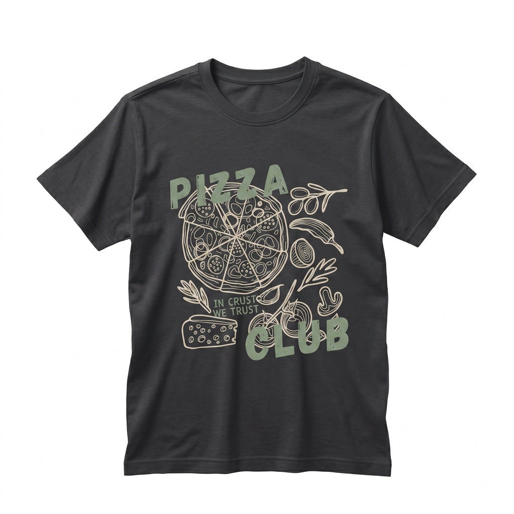 Custom Personalized Toddler Pizza Party Lover Club Kids Food Graphic Top Unisex TShirt