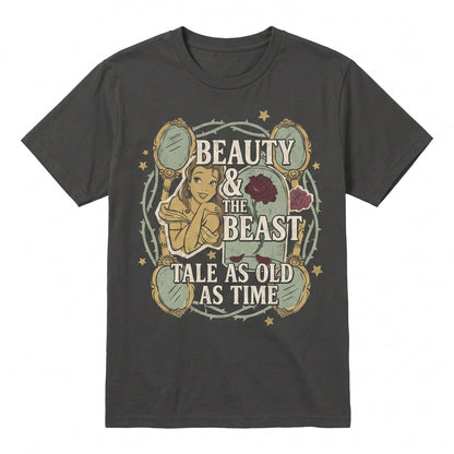 Retro Tale As Old Time French Princess Bookshop Graphic Vintage Novel Reader Fairytale Unisex TShirt